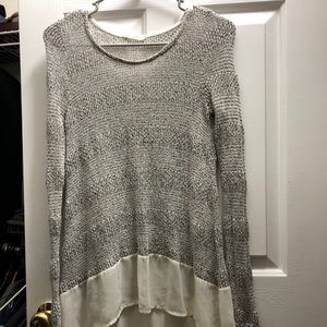 Last Chance! Lush Black White Knit Sweater Small